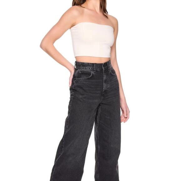 Susana Monaco Essential Crop Tube Top White Size XS NWOT Layering Stretch - Picture 2 of 8